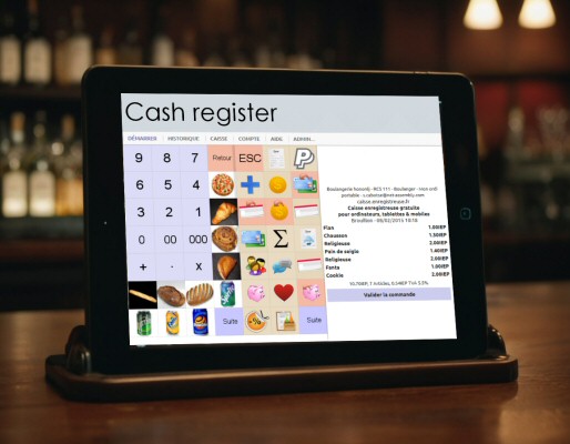 POS cash register in a bar